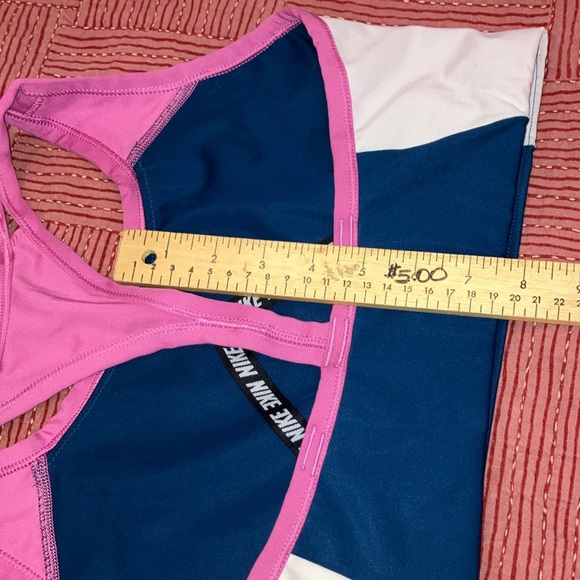 Nike Dri-fit athletic / Swim Top Blue and Pink with Racerback Design - Picture 10 of 15
